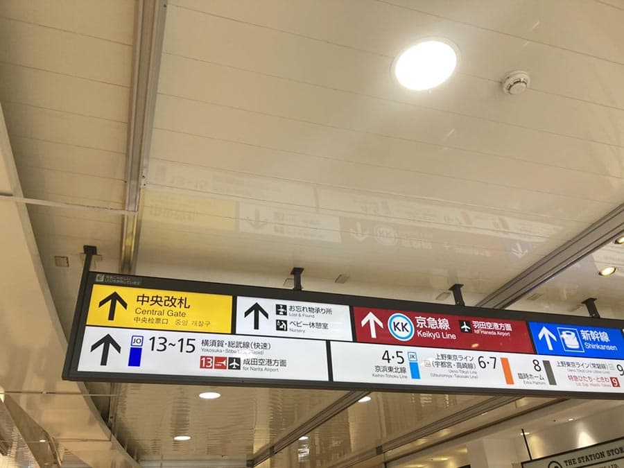 まず、JR 品川駅の「中央改札」を目指します。
